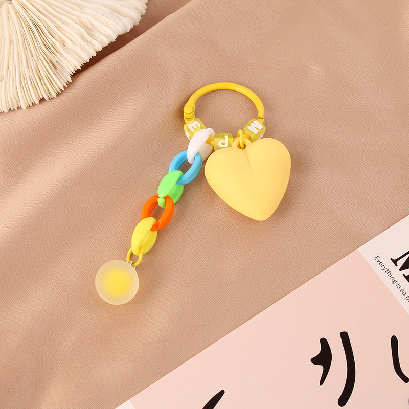 Wholesale Resin Love Color Chain Key Chain